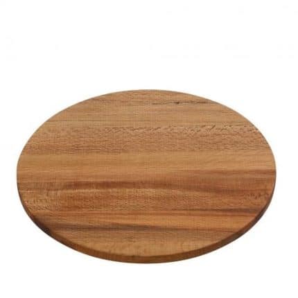 WOOD BEECH SERVING TRAY ROUND 35CM ESPIEL
