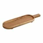 WOOD BEECH SERVING TRAY WITH HANDLE 58X16CM ESPIEL