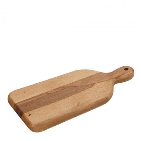 CRO-ESP-KOP130.jpg WOOD BEECH SERVING TRAY WITH HANDLE 33X16CM ESPIEL - Image 1