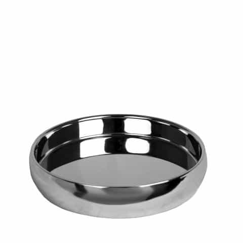 CRO-ESP-LMC112.jpg SILVER ROUND DEEP TRAY DOUBLE WALL 37X6.5CM ESPIEL - Image 1