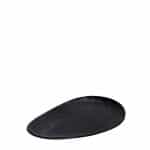 MELAMINE PLATER WAVY OVAL 18X28CM BLACK MAT ESPIEL