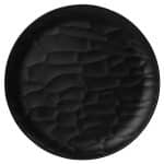 MELAMINE PLATE WAVY ROUND 35CM BLACK MAT ESPIEL