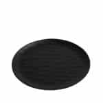 MELAMINE PLATE WAVY ROUND 28CM BLACK MAT ESPIEL