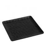 MELAMINE PLATE WAVY SQUARE 26CM BLACK MAT ESPIEL