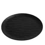 MELAMINE PLATE WAVY ROUND 32CM BLACK MAT ESPIEL