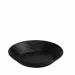 MELAMINE PLATE DEEP WAVY ROUND 21CM BLACK MAT ESPIEL