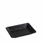 MELAMINE BOWL WAVY RECTANGULAR 17X13CM BLACK MAT ESPIEL