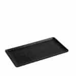MELAMINE PLATTER WAVY RECTANGULAR 1/3 32.5X17.6CM BLACK MAT ESPIEL