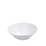 MELAMINE BOWL WAVY ROUND 19CM WHITE MAT ESPIEL