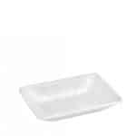 MELAMINE BOWL WAVY RECTANGULAR 14X10CM WHITE MAT ESPIEL