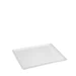 MELAMINE PLATTER WAVY 1/2 32.5X26CM WHITE MAT ESPIEL