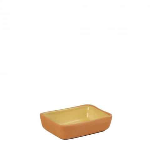 CRO-ESP-NAK134.jpg BY ORDER - TERRACOTTA OVEN RECTANGULAR 16.5X12X4.5CM YELLOW ESPIEL - Image 1