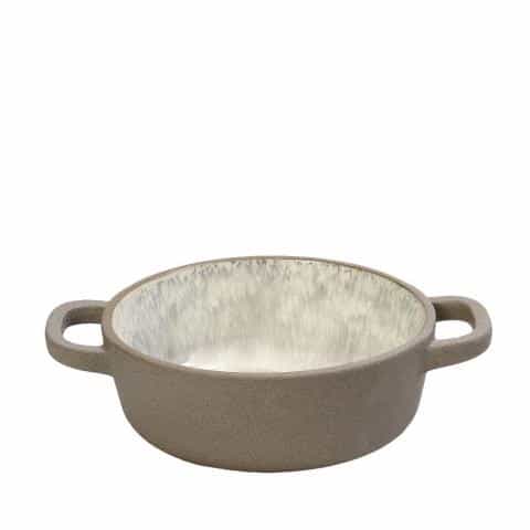 CRO-ESP-NIC712.jpg SPIRIT STONEWARE BAKER OVEN ROUND WITH HANDLES 21.5X15.8X6.2CM ESPIEL - Image 1
