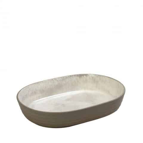CRO-ESP-NIC713.jpg SPIRIT STONEWARE BAKER OVEN OVAL 31X21X5.5CM ESPIEL - Image 1
