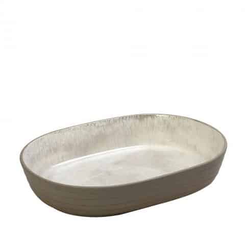 CRO-ESP-NIC714.jpg SPIRIT STONEWARE BAKER OVEN OVAL 36X26.5X7.2CM ESPIEL - Image 1