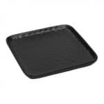 LAVA LINE PLATE SQUARE STONEWARE BLACK 20X20X2CM ESPIEL
