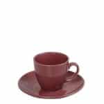 ESSENTIALS PORCELAIN CUP AND SAUCER 9CL POMEGRANATE ESPIEL