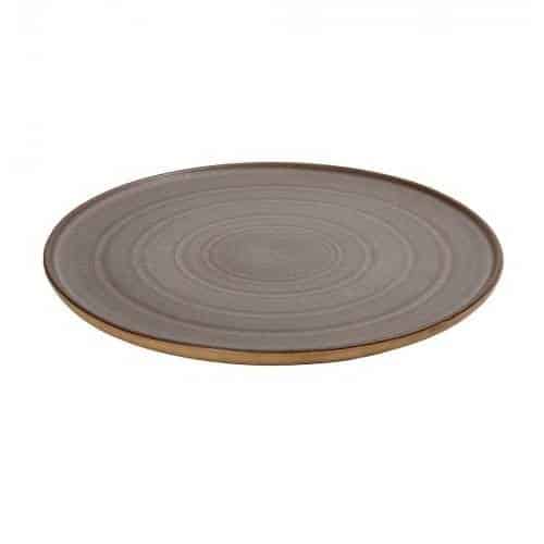 CRO-ESP-REP108.jpg CALABRIA STONEWARE BEIGE FLAT PLATE 28.6X1.1CM ESPIEL - Image 1