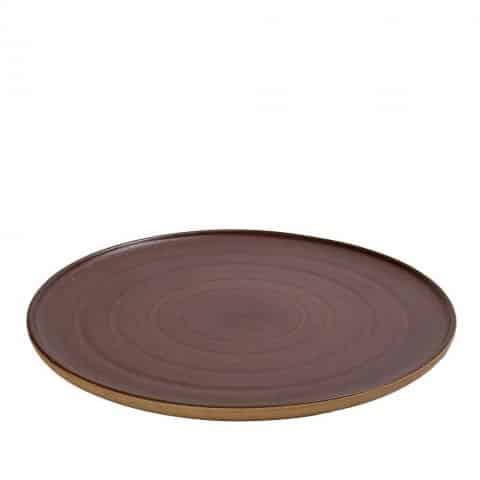 CRO-ESP-REP115.jpg CALABRIA STONEWARE PINK FLAT PLATE 28.6X1.1CM ESPIEL - Image 1