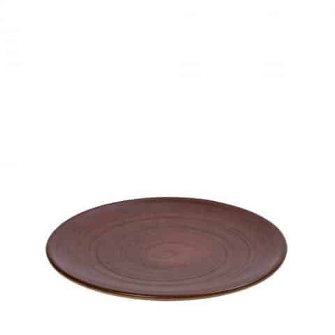 CRO-ESP-REP116.jpg CALABRIA STONEWARE PINK FLAT PLATE 22.7X2.1CM ESPIEL - Image 1