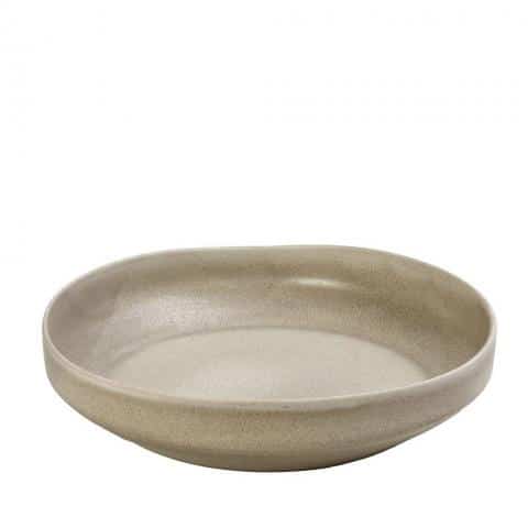 CRO-ESP-TAP104.jpg NOAH STONEWARE BEIGE DEEP PLATE 27.5X6.3CM ESPIEL - Image 1