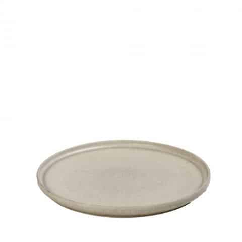 CRO-ESP-TAP105.jpg NOAH STONEWARE BEIGE FLAT PLATE 22.5X2.5CM ESPIEL - Image 1