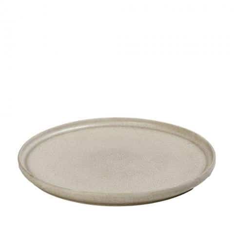 CRO-ESP-TAP106.jpg NOAH STONEWARE BEIGE FLAT PLATE 28X2.5CM ESPIEL - Image 1