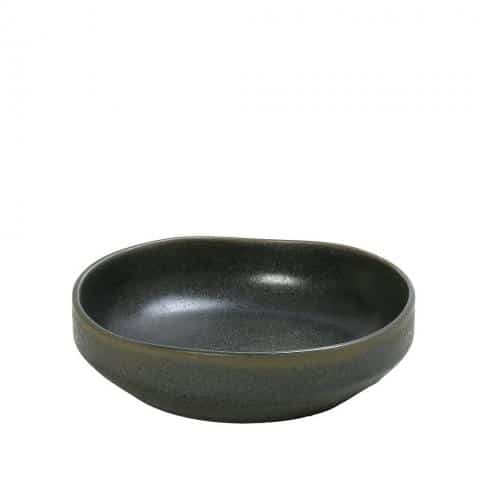 CRO-ESP-TAP202.jpg NOAH STONEWARE GREY GREEN DEEP PLATE 17.3X4.7CM ESPIEL - Image 1