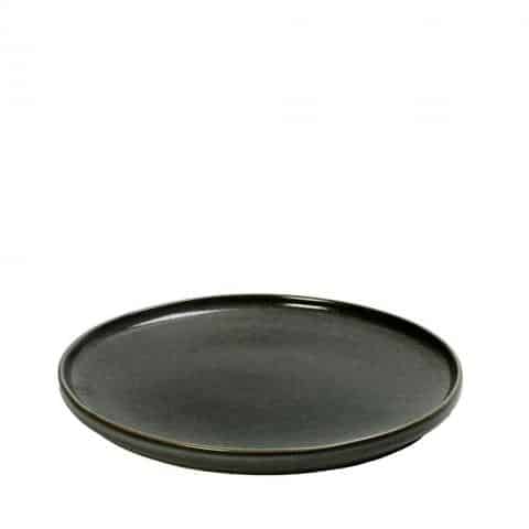 CRO-ESP-TAP205.jpg NOAH STONEWARE GREY GREEN FLAT PLATE 22.5X2.5CM ESPIEL - Image 1