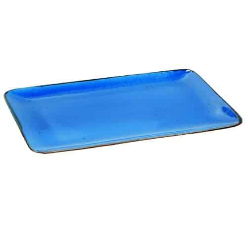 CRO-ESP-TLF108K4.jpg VINTAGE TERRA BLUE RECTANGULAR 31X21CM ESPIEL - Image 1