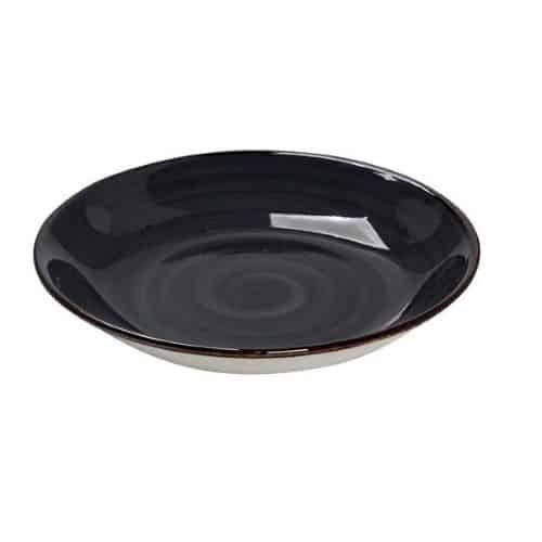 CRO-ESP-TLG104K6.jpg VINTAGE TERRA GREY DEEP PASTA PLATE 23.5CM ESPIEL - Image 1