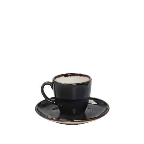 CRO-ESP-TLG112K6.jpg VINTAGE TERRA GRAY CUP AND SAUCER ESPRESSO 9CL ESPIEL - Image 1