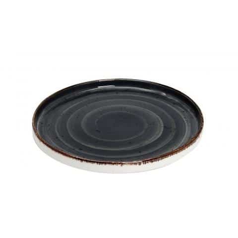 CRO-ESP-TLG131.jpg VINTAGE TERRA GREY STEP DINNER PLATE 27CM ESPIEL - Image 1