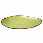 VINTAGE TERRA LIGHT GREEN OVAL PLATE 36X25CM ESPIEL