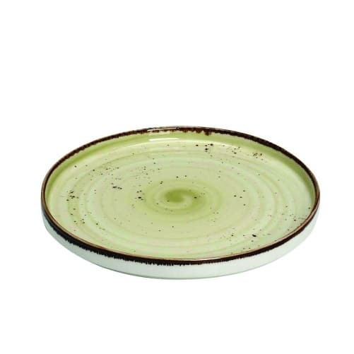 CRO-ESP-TLH131K4.jpg VINTAGE TERRA LIGHT GREEN STEP DINNER PLATE 27CM ESPIEL - Image 1