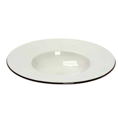CRO-ESP-TLK106K6.jpg VINTAGE TERRA CREAM RISSOTTO PLATE 27CM ESPIEL - Image 1