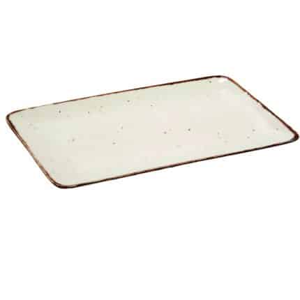 VINTAGE TERRA CREAM RECTANGULAR PLATTER 31X21CM ESPIEL