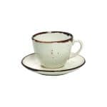 VINTAGE TERRA CREAM CUP AND SAUCER CAPUCCINO 35CL ESPIEL
