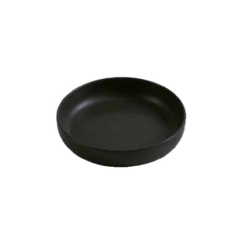 CRO-ESP-TLM140.jpg VINTAGE TERRA STEP PASTA/SALAD DEEP PLATE 20X4.5CM BLACK MATT ESPIEL - Image 1