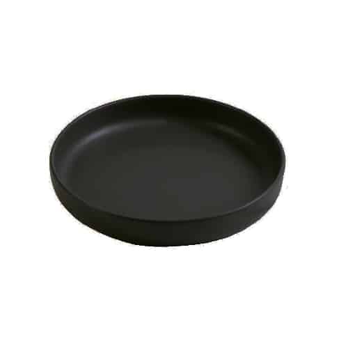 CRO-ESP-TLM141.jpg VINTAGE TERRA STEP PASTA/SALAD DEEP PLATE 24X4.5CM BLACK MATT ESPIEL - Image 1