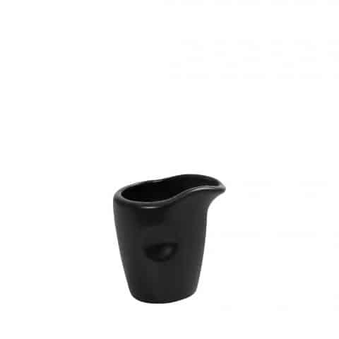 CRO-ESP-TLM152.jpg VINTAGE TERRA SAUCE POT 10CL 8X6X7.5CM BLACK MATT ESPIEL - Image 1