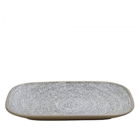 CRO-ESP-VRA106.jpg CORSICA STONEWARE PLATTER RECTANGULAR 33.5X23X2.6CM ESPIEL - Image 1