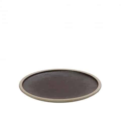 CRO-ESP-VRA107.jpg KARMA STONEWARE FLAT PLATE 20.5X2CM ESPIEL - Image 1