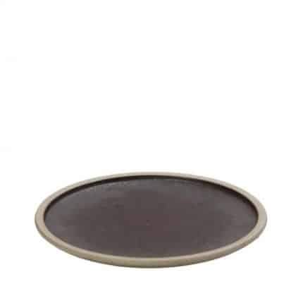 KARMA STONEWARE FLAT PLATE 26.2X2CM ESPIEL