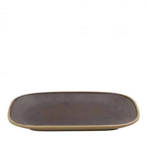 CRO-ESP-VRA112.jpg KARMA STONEWARE PLATTER RECTANGULAR 33.5X23X2.6CM ESPIEL - Image 1