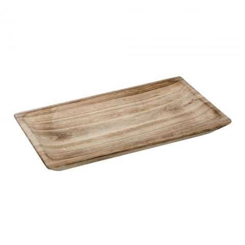 CRO-ESP-XYP114.jpg WOOD PLATTER RECTANGULAR 39X22X4CM ESPIEL - Image 1