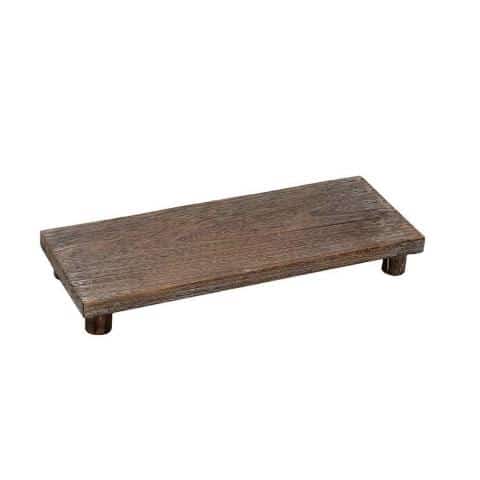 CRO-ESP-XYP306.jpg WOOD PLATTER RECTANGULAR 40.5X15X5CM ESPIEL - Image 1