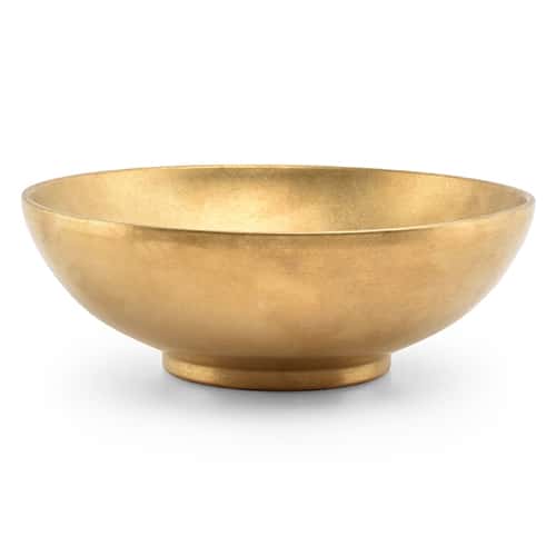 CRO-F2D-614171.jpg HOST BOWL DOUBLE WALL 18X6CM VINTAGE GOLD INOX F2D - Image 1