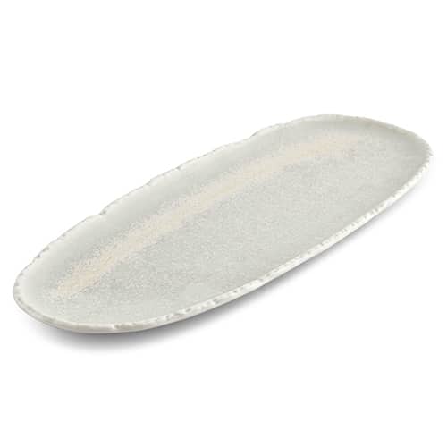 CRO-F2D-614211.jpg REACTIVE FILO OPAL SERVING DISH OVAL 34X14.5X2.5CM WHITE F2D - Image 1