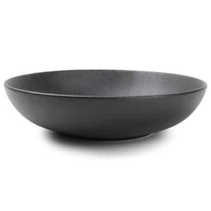 DUSK PLATE ROUND DEEP 25X6CM BLACK F2D BELGIUM